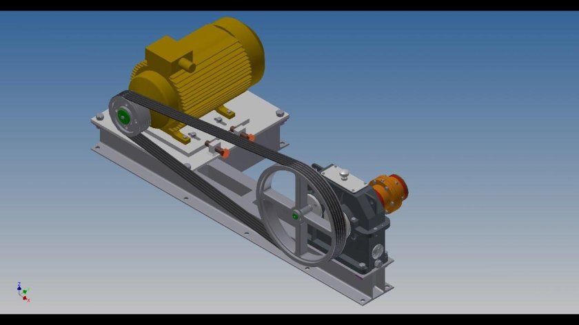 Крепление мотор редуктора 20 КВТ ленточного конвейера