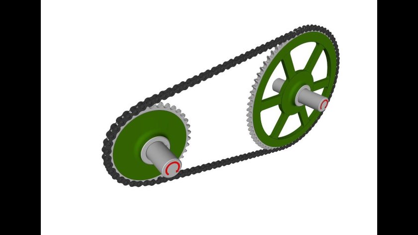 Двухрядная цепная передача