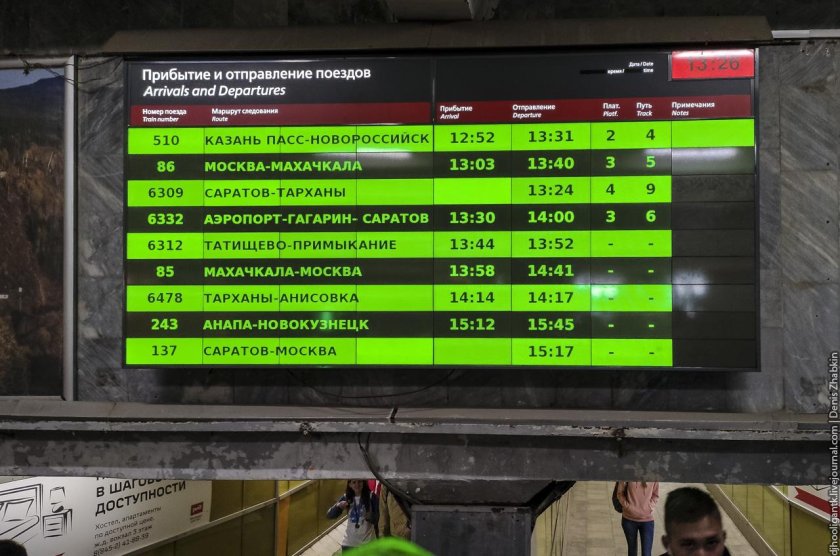 Прибытие поезда