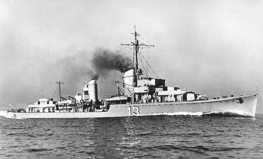 Немецкий эсминец "Георг Тиле".