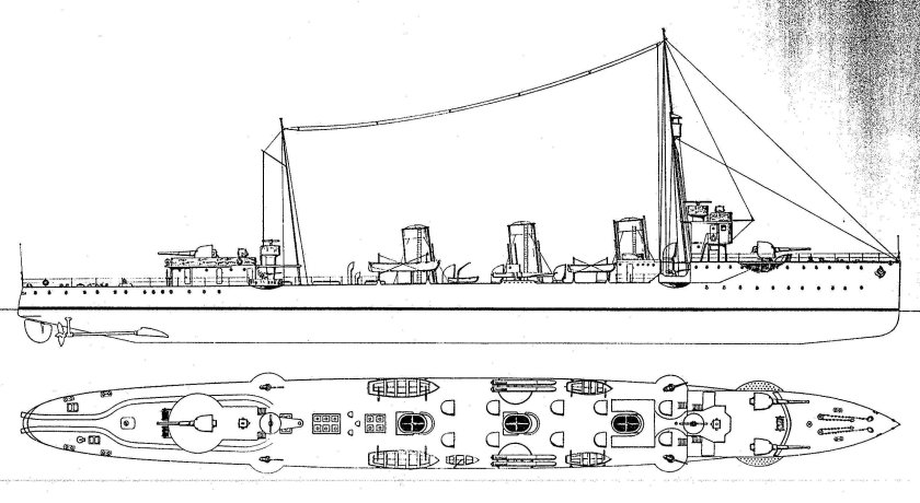 Крейсер Идзуми чертежи