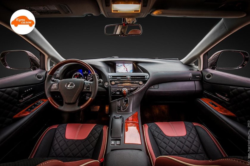 Lexus rx350 красный салон