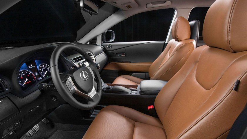 Коричневый салон Лексус rx300