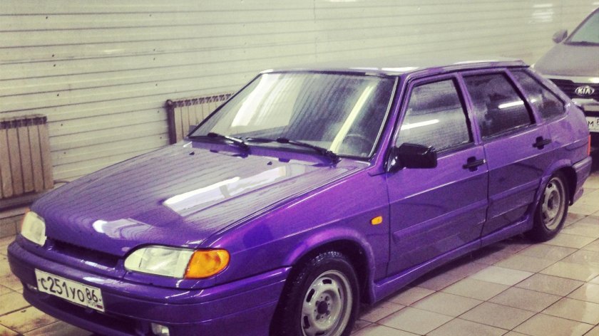 ВАЗ 2114 фиолетовый хамелеон