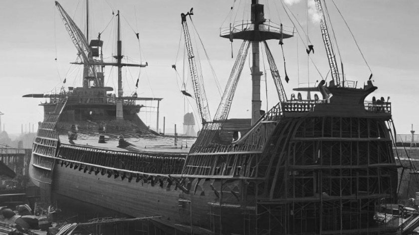 Стройка корабля