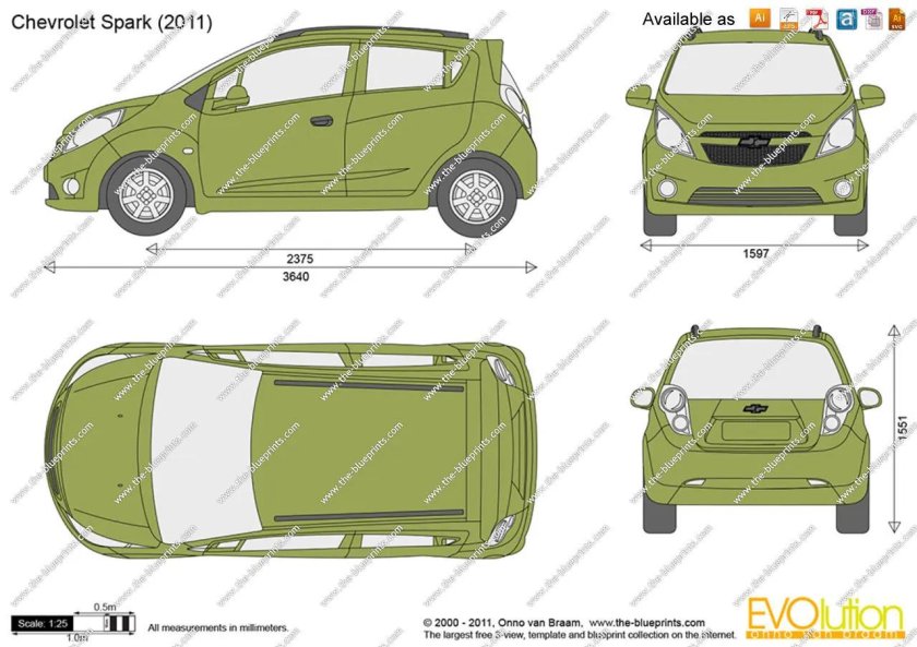 Chevrolet Spark 300 чертежи
