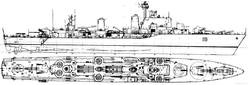 Чертежи эсминцев флетчер и гиринг