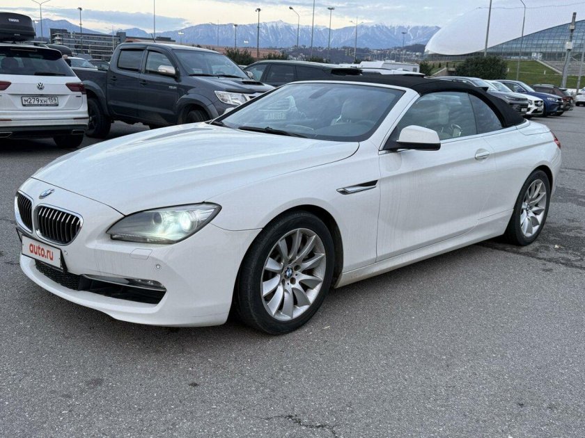Bmw 6 серии белая кабриолет