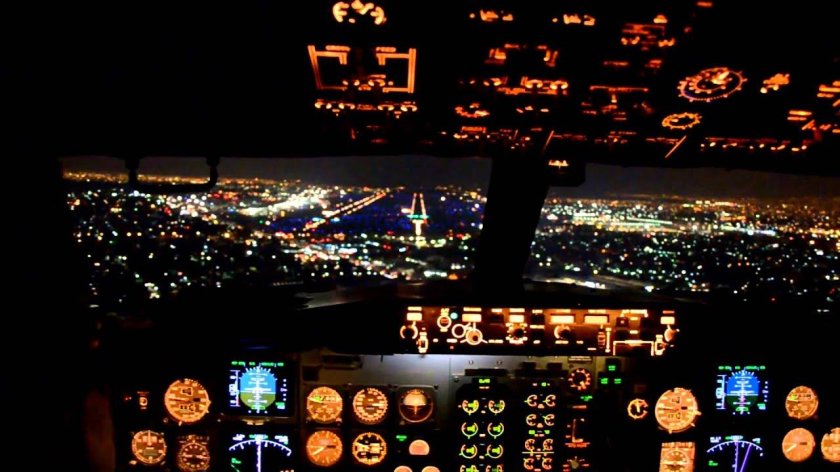 Вид из кабины Боинга 737