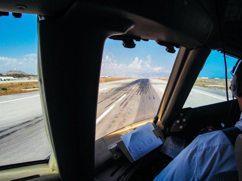 Вид с кабины самолета