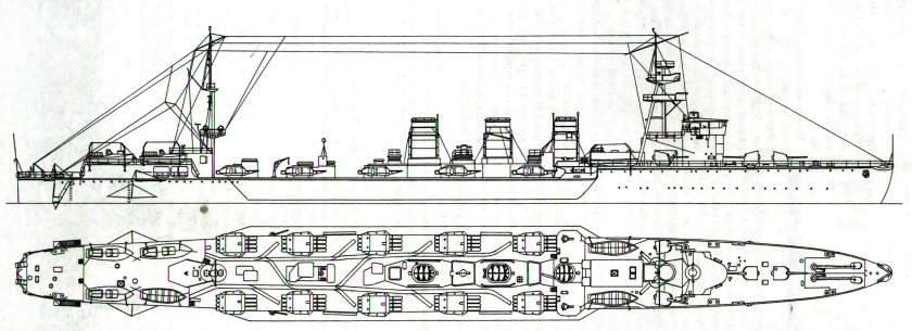 Японский торпедный крейсер Китаками