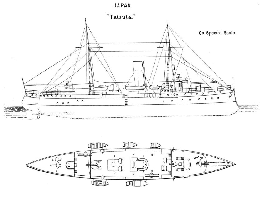 Авизо Мияко безбронный крейсер чертежи