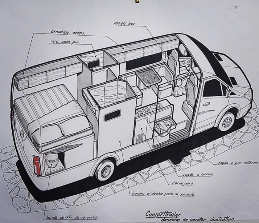 Fiat Ducato Camper автодом чертеж