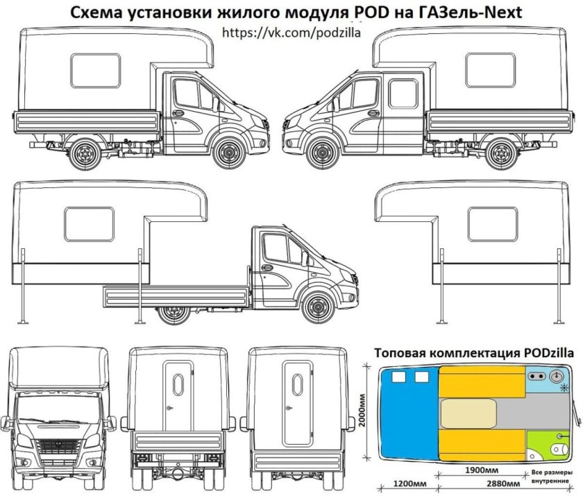 Fiat Ducato автодом схема