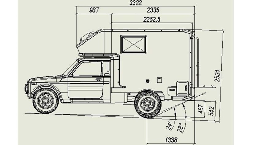 Нива автодом габариты