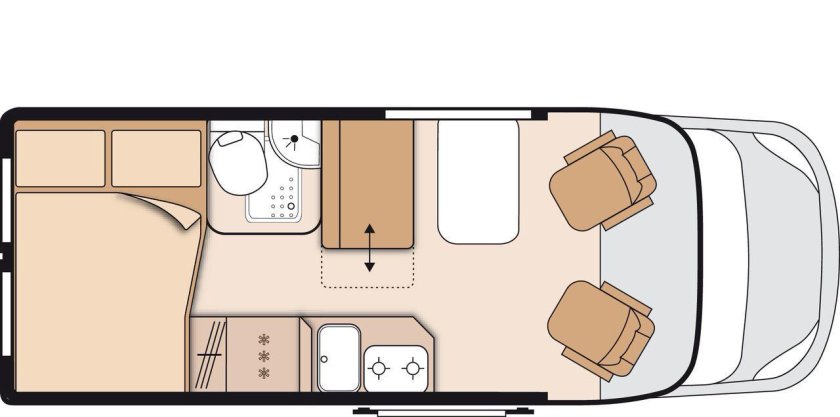 Планировка автодома Fiat Ducato