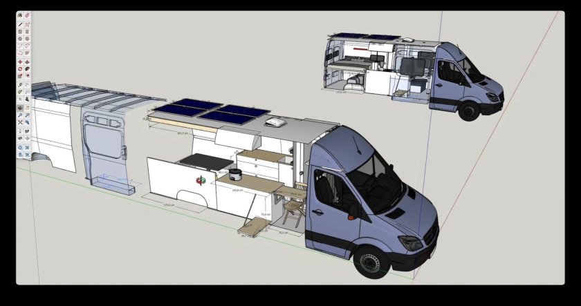 Автодом Мерседес Спринтер планировка