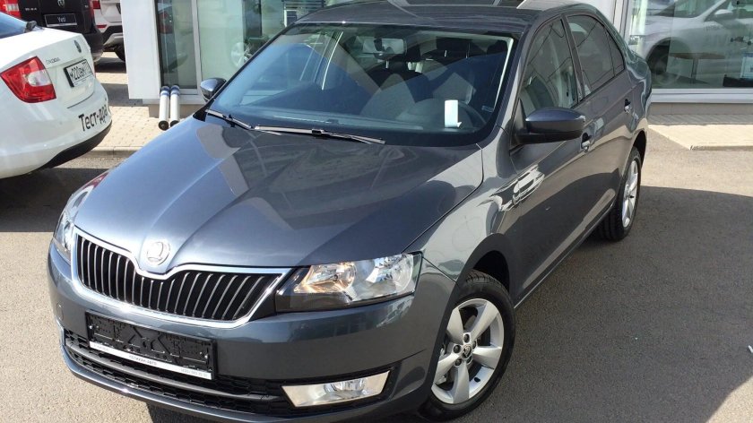 Шкода Рапид серая