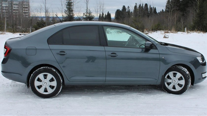 Шкода Рапид серая