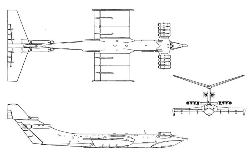 Экраноплан Каспийский монстр чертежи