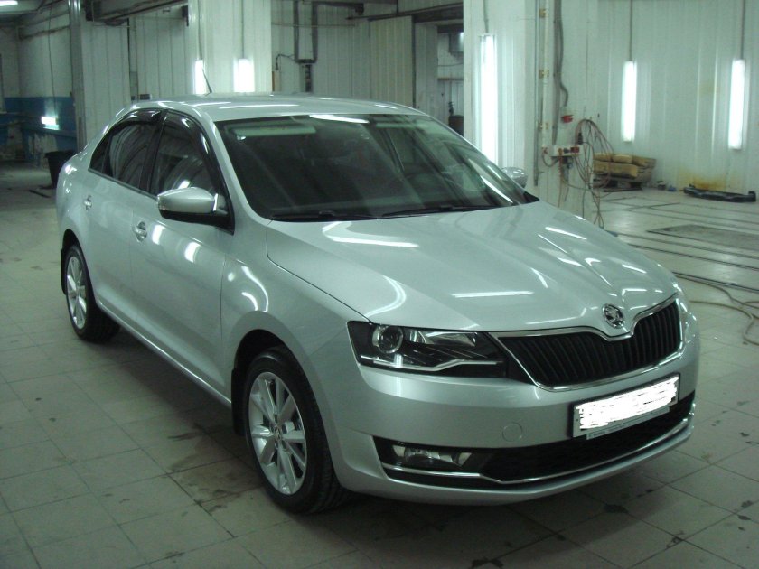 Шкода Рапид 2014 серебристо металлик