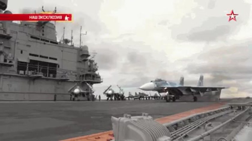 Взлет с авианосца Адмирал Кузнецов