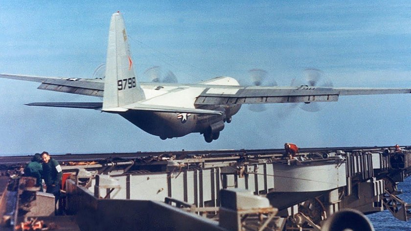 Hercules c130 взлёт с авианосца