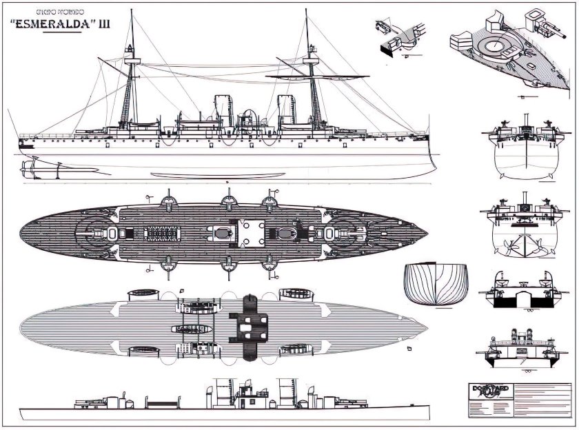 Крейсер Takasago чертежи