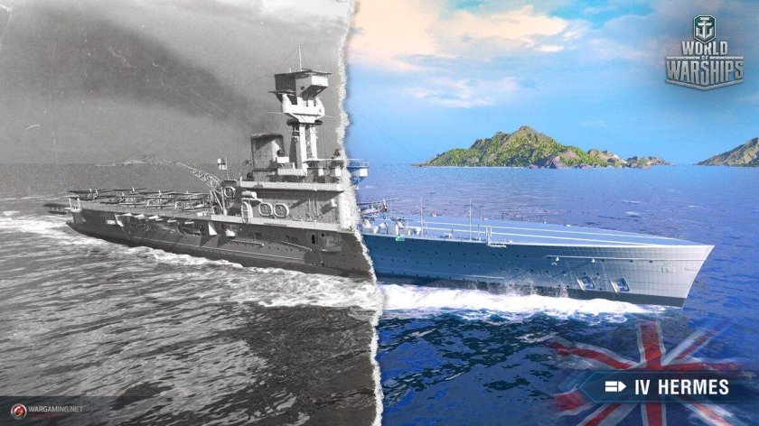 Авианосец HMS Hermes