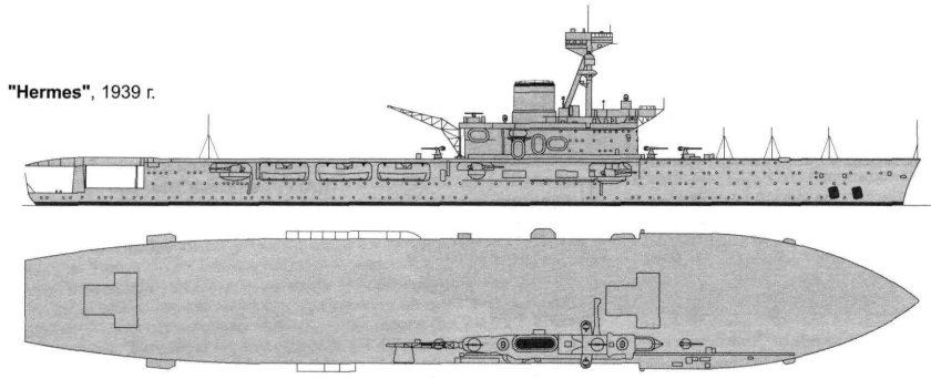 Авианосец HMS Hermes