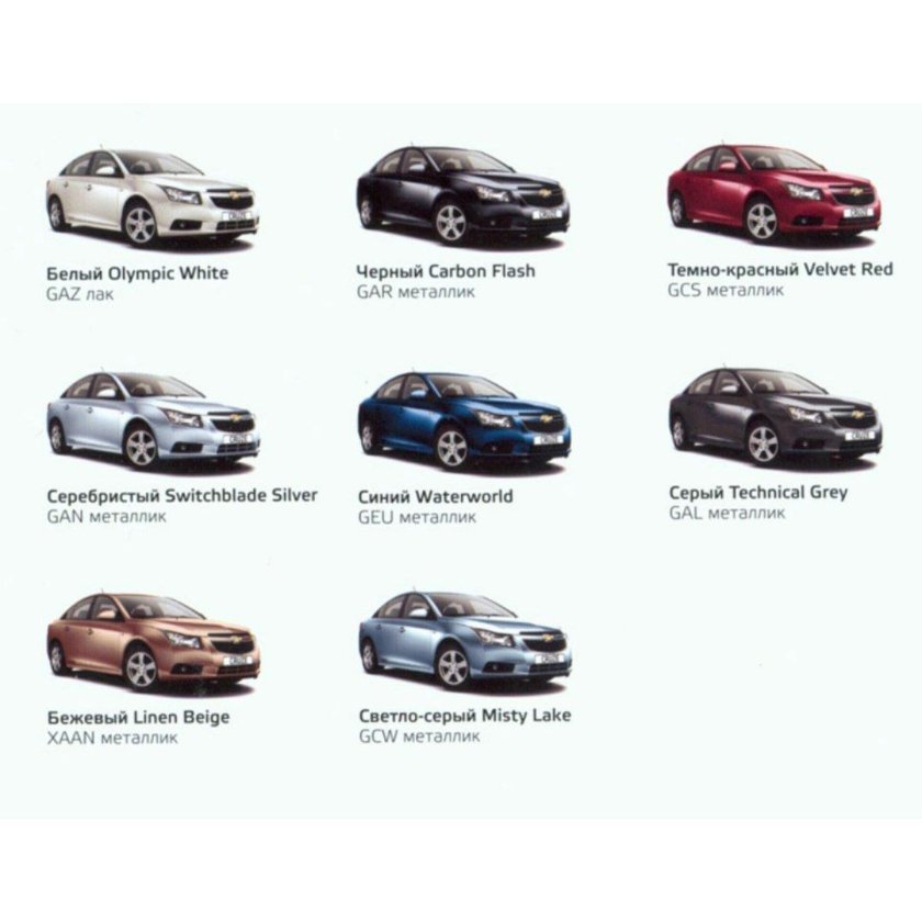 Chevrolet Cruze коричневый металлик код цвета