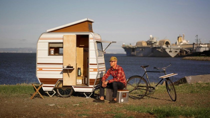 Дом на колесах для велосипеда