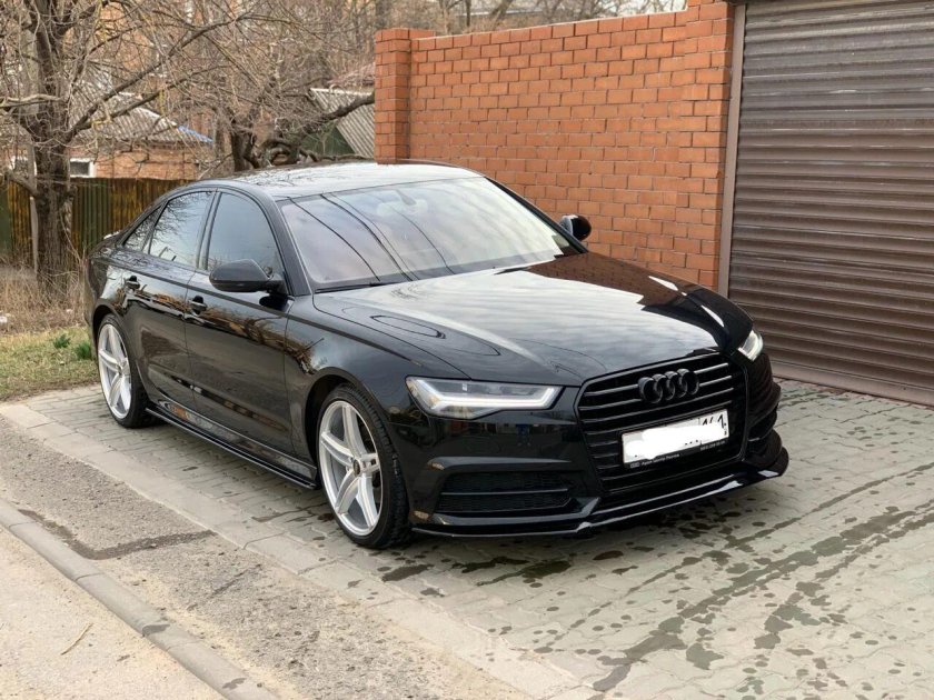 Audi a6 c7 белая антихром