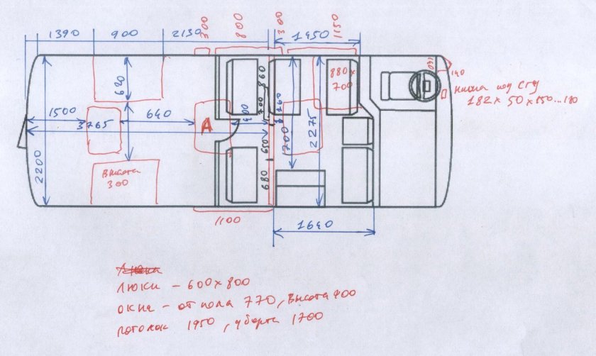 ПАЗ 3205 габариты салона