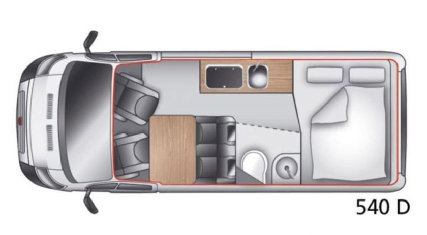 Планировка автодома Fiat Ducato