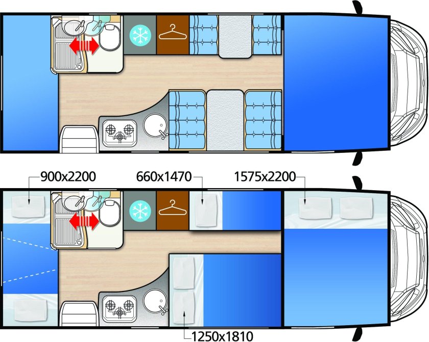 ПАЗ 3205 автодом планировка