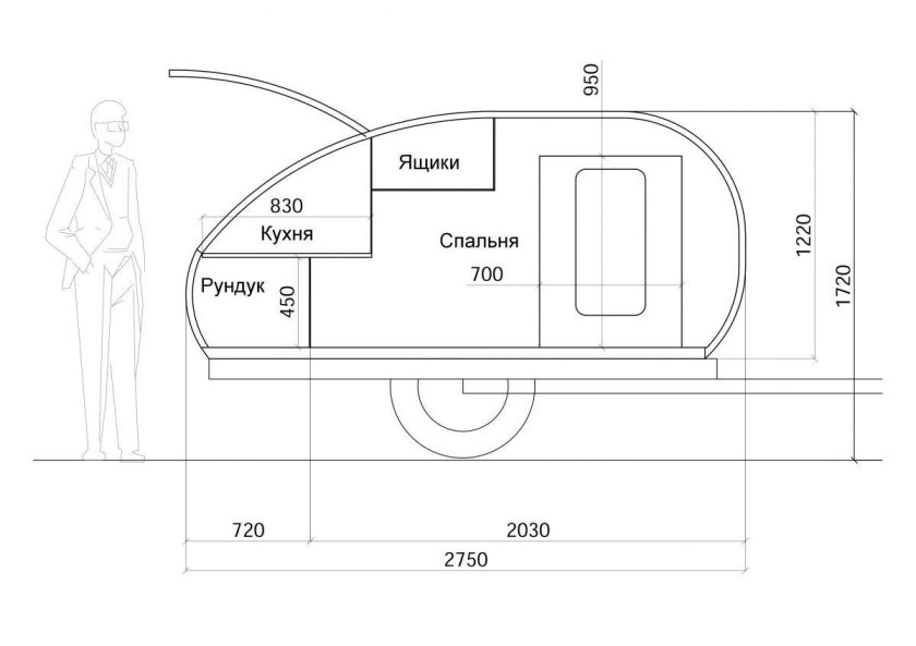 Прицеп Teardrop чертежи