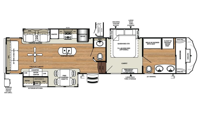 Планировка автодома с размерами