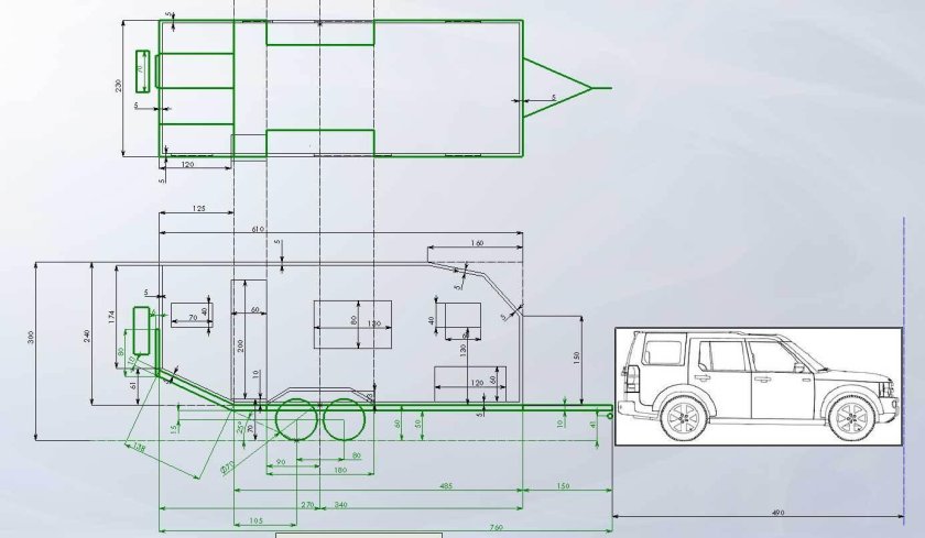 УАЗ Буханка кемпер чертежи