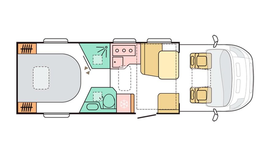 Adria Alpina 763uk планировка