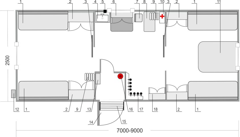 Вагон дом кедр 4 габариты