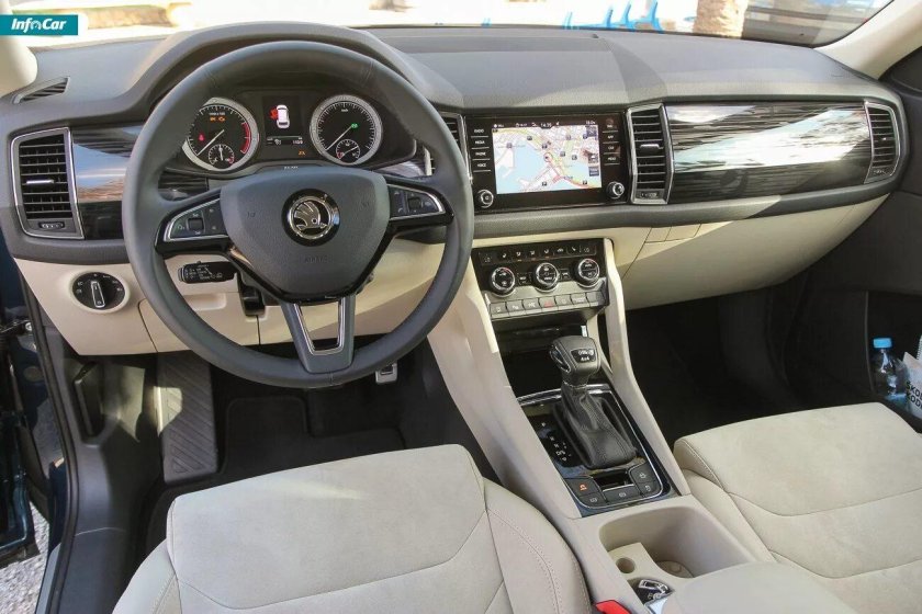 Шкода Кодиак белый салон