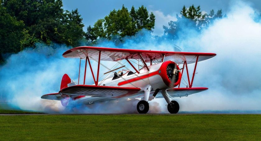 Самолёт биплан Стирмен
