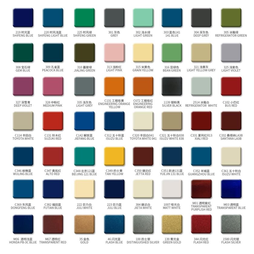 Автоэмаль Kudo палитра