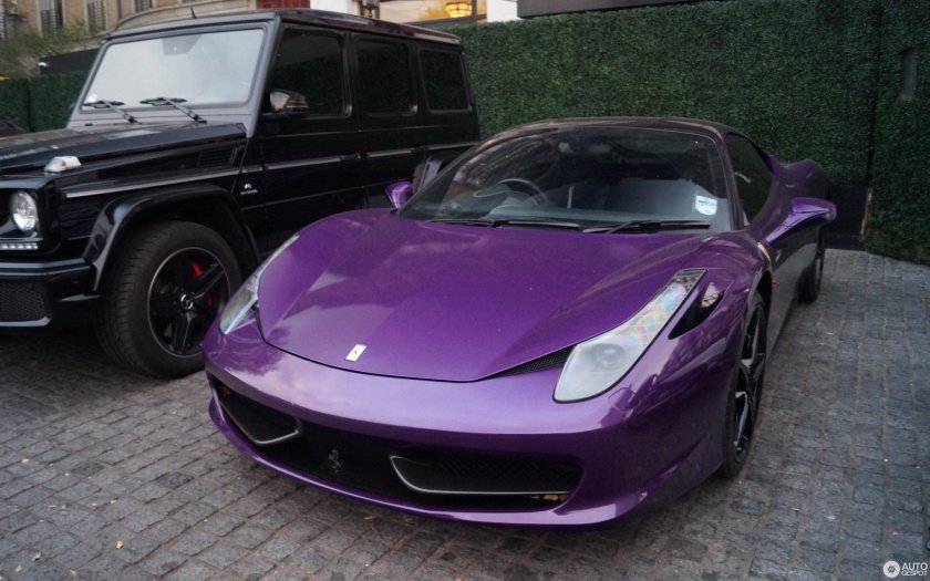 Ferrari 458 Italia фиолетовая