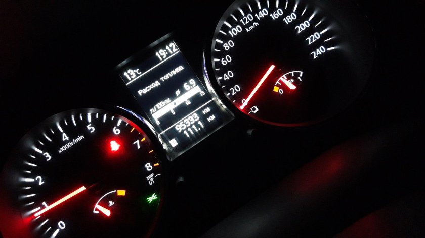 Ниссан Кашкай спидометр