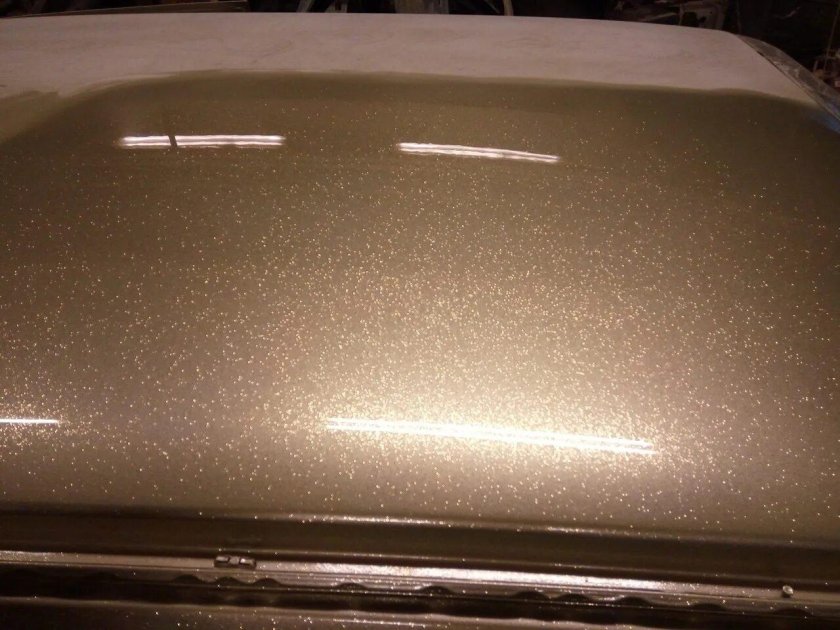 Краска для авто с блёстками бежевая