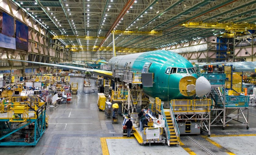 Завод boeing everett factory