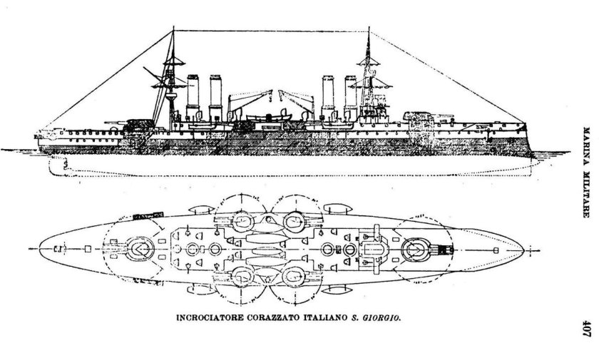 Броненосный крейсер Сан Джорджио чертежи