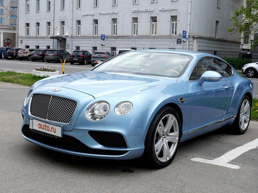 Бентли Континенталь голубая